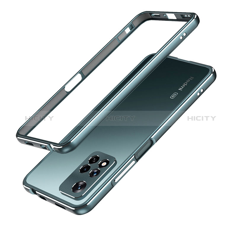 Funda Bumper Lujo Marco de Aluminio Carcasa para Xiaomi Poco X4 NFC Verde Noche