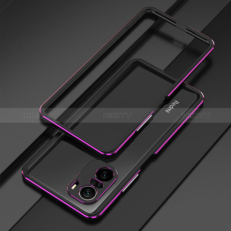 Funda Bumper Lujo Marco de Aluminio Carcasa para Xiaomi Redmi K40 5G Morado