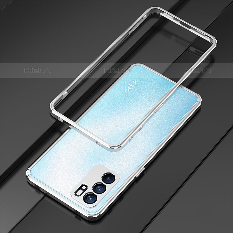 Funda Bumper Lujo Marco de Aluminio Carcasa S01 para Oppo Reno6 5G