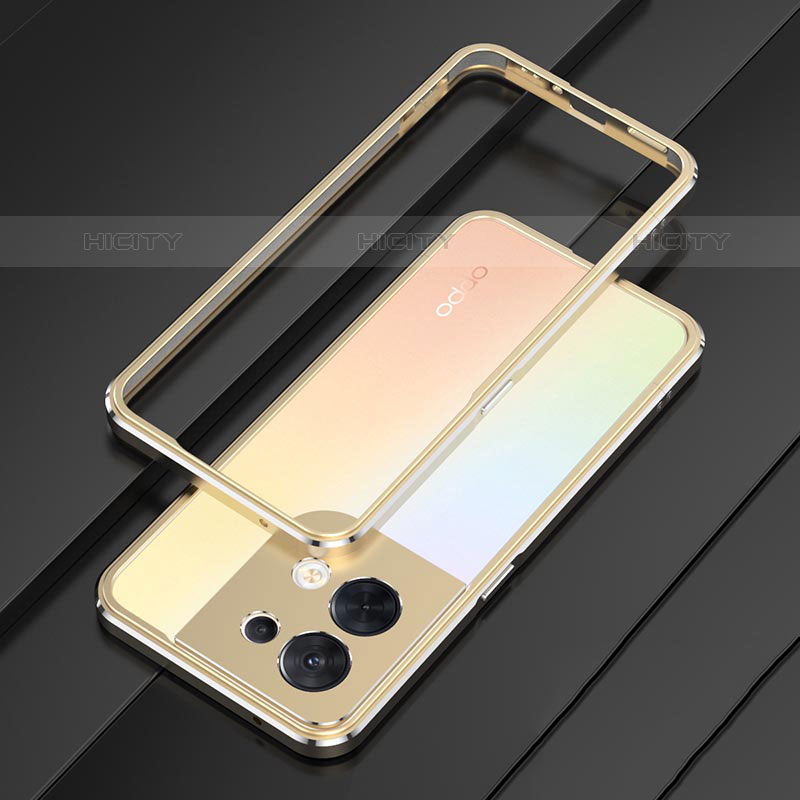 Funda Bumper Lujo Marco de Aluminio Carcasa S01 para Oppo Reno8 5G