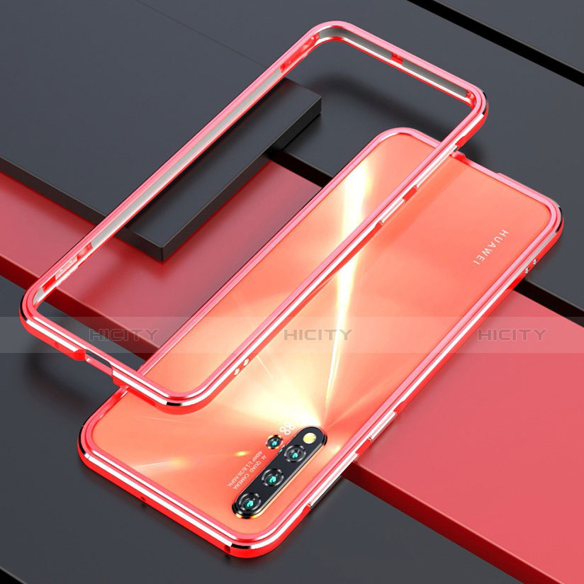 Funda Bumper Lujo Marco de Aluminio Carcasa T01 para Huawei Nova 5 Pro Naranja