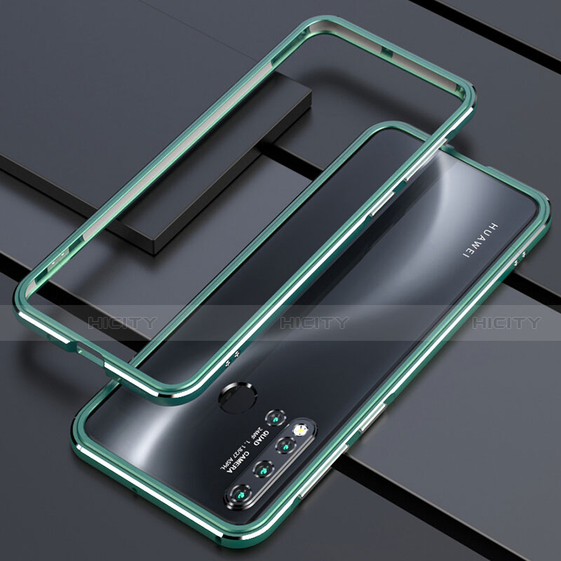 Funda Bumper Lujo Marco de Aluminio Carcasa T01 para Huawei P20 Lite (2019) Verde