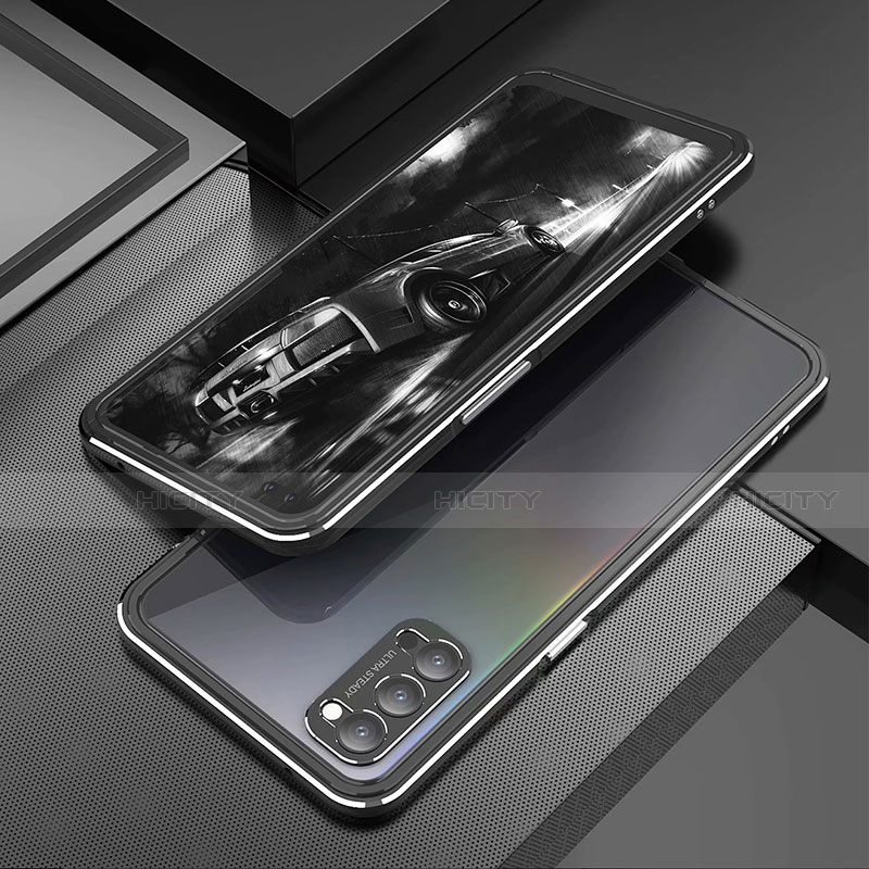 Funda Bumper Lujo Marco de Aluminio Carcasa T01 para Oppo Reno4 5G