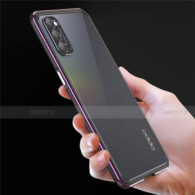 Funda Bumper Lujo Marco de Aluminio Carcasa T01 para Oppo Reno4 5G