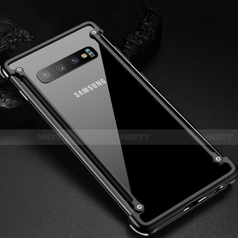 Funda Bumper Lujo Marco de Aluminio Carcasa T01 para Samsung Galaxy S10 5G Negro