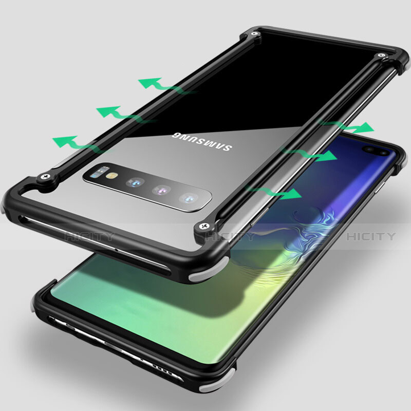 Funda Bumper Lujo Marco de Aluminio Carcasa T01 para Samsung Galaxy S10 Plus