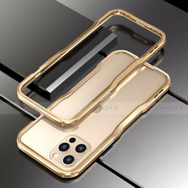 Funda Bumper Lujo Marco de Aluminio Carcasa T03 para Apple iPhone 12 Pro Max