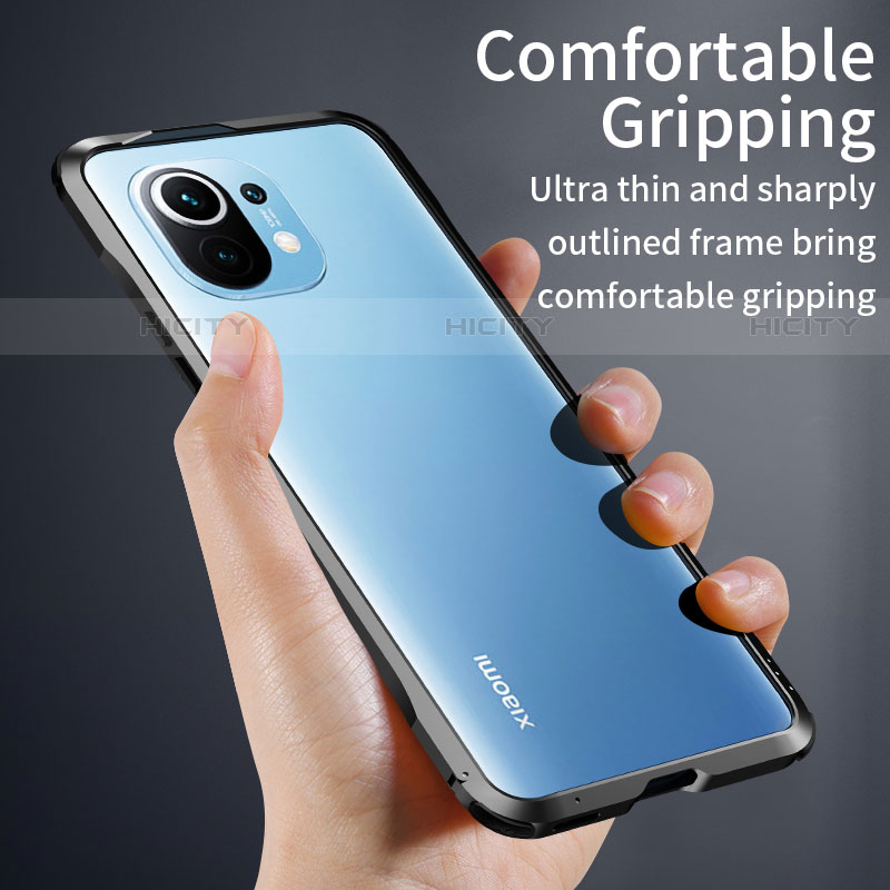 Funda Bumper Lujo Marco de Aluminio Carcasa T03 para Xiaomi Mi 11 Lite 4G