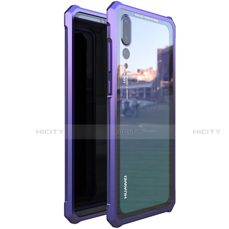 Funda Bumper Lujo Marco de Aluminio Espejo 360 Grados Carcasa D01 para Huawei P20 Pro