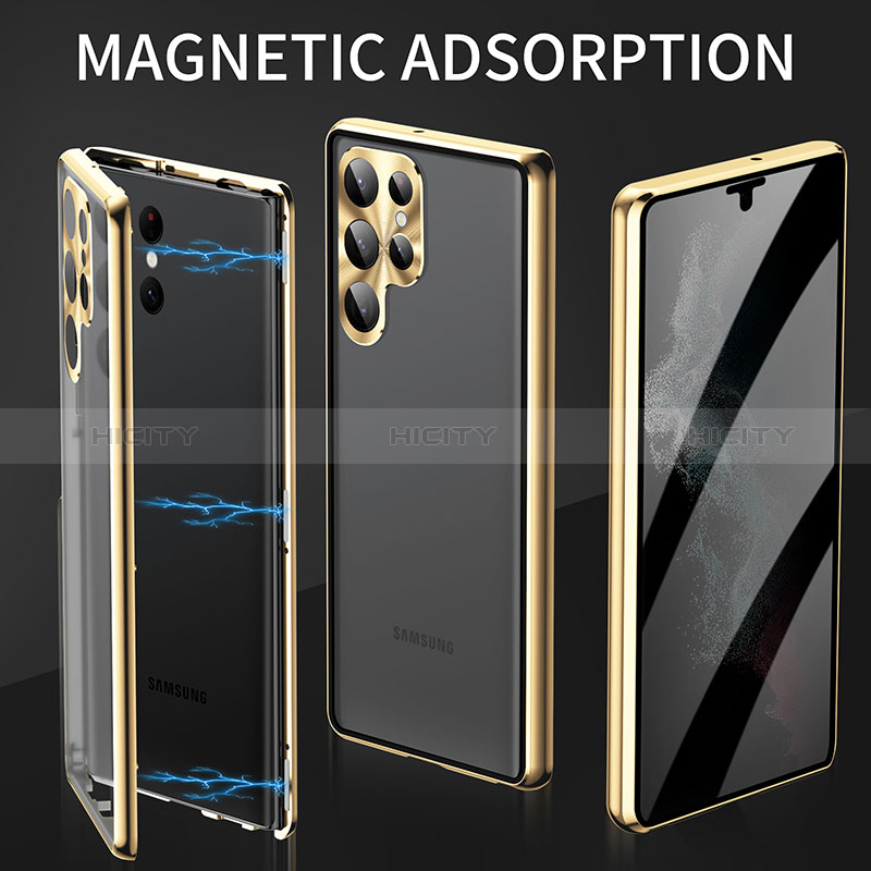 Funda Bumper Lujo Marco de Aluminio Espejo 360 Grados Carcasa LK2 para Samsung Galaxy S22 Plus 5G