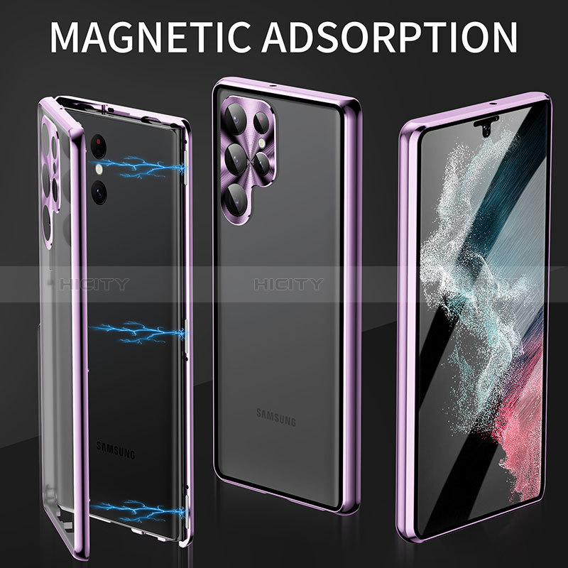 Funda Bumper Lujo Marco de Aluminio Espejo 360 Grados Carcasa LK2 para Samsung Galaxy S23 Ultra 5G