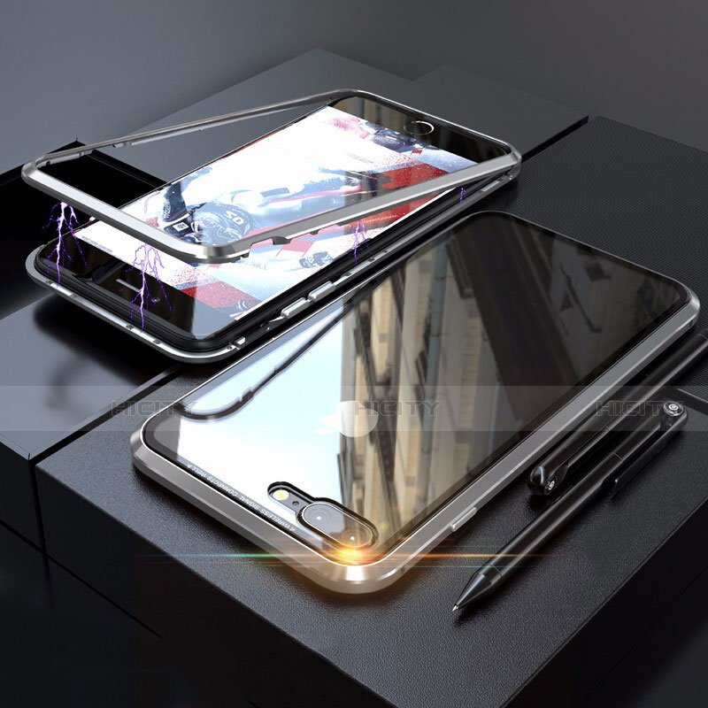 Funda Bumper Lujo Marco de Aluminio Espejo 360 Grados Carcasa M01 para Apple iPhone 7 Plus