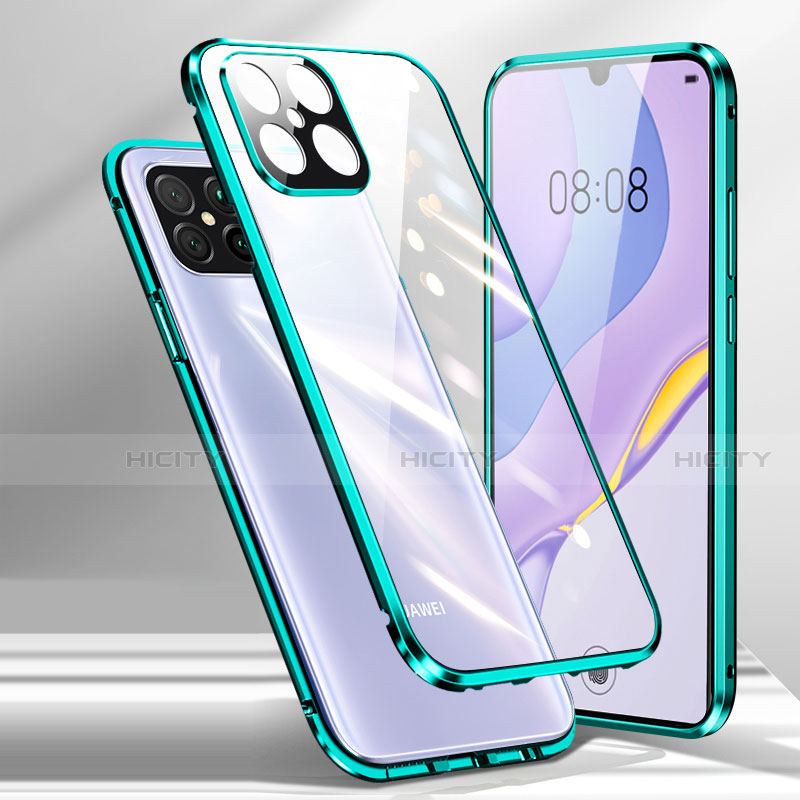 Funda Bumper Lujo Marco de Aluminio Espejo 360 Grados Carcasa M01 para Huawei Nova 8 SE 5G Cian