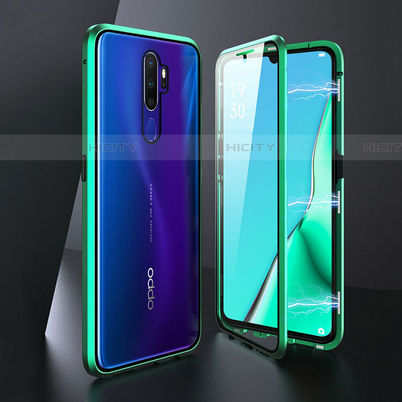 Funda Bumper Lujo Marco de Aluminio Espejo 360 Grados Carcasa M01 para Oppo A11