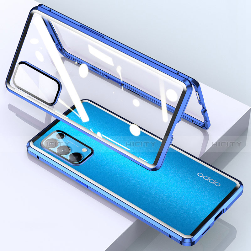 Funda Bumper Lujo Marco de Aluminio Espejo 360 Grados Carcasa M01 para Oppo Find X3 Lite 5G