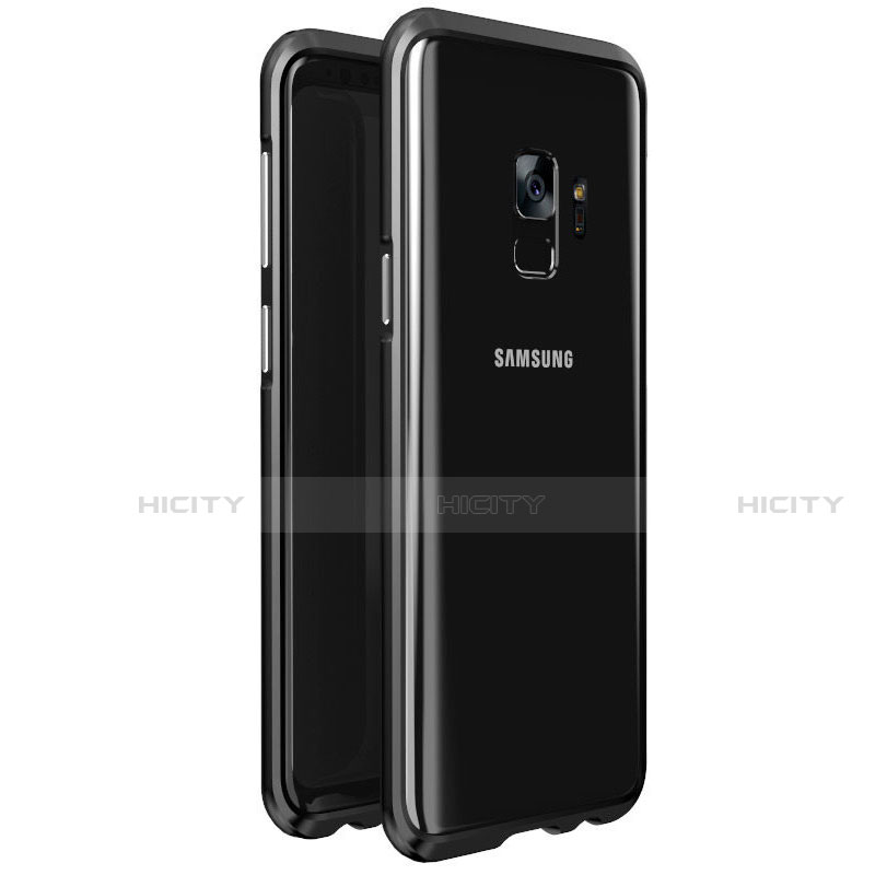 Funda Bumper Lujo Marco de Aluminio Espejo 360 Grados Carcasa M01 para Samsung Galaxy S9 Negro