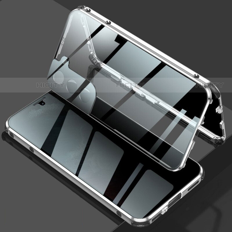 Funda Bumper Lujo Marco de Aluminio Espejo 360 Grados Carcasa M02 para Samsung Galaxy S22 Plus 5G