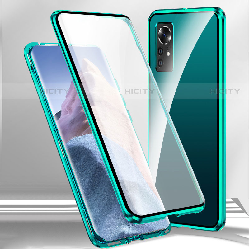 Funda Bumper Lujo Marco de Aluminio Espejo 360 Grados Carcasa M02 para Xiaomi Mi 12S Pro 5G Verde