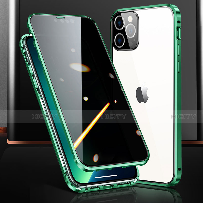 Funda Bumper Lujo Marco de Aluminio Espejo 360 Grados Carcasa M03 para Apple iPhone 13 Pro