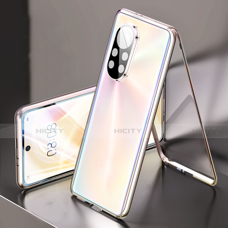 Funda Bumper Lujo Marco de Aluminio Espejo 360 Grados Carcasa M03 para Huawei Nova 8 5G