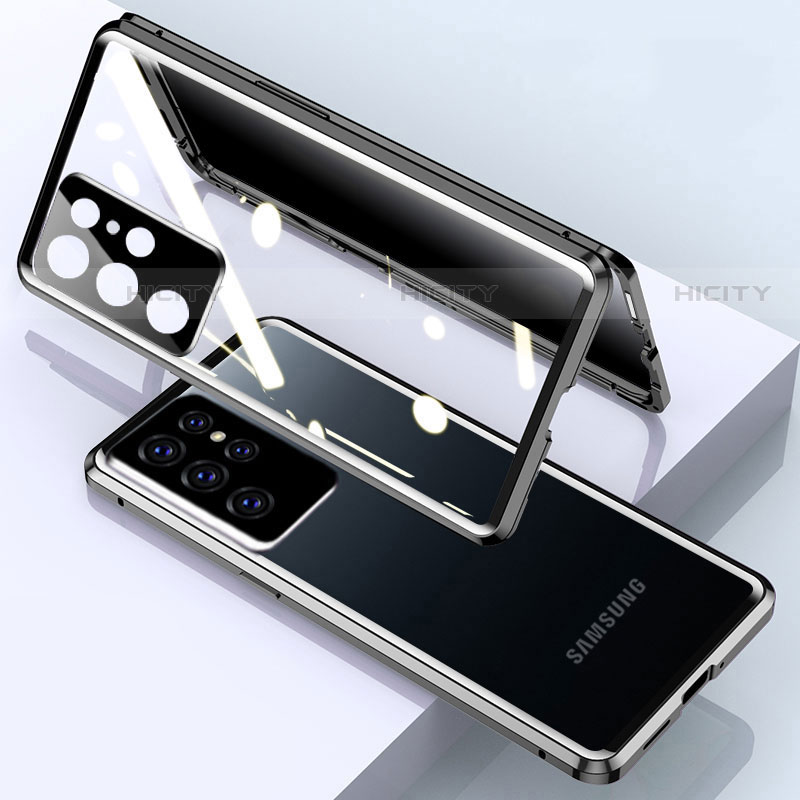 Funda Bumper Lujo Marco de Aluminio Espejo 360 Grados Carcasa M03 para Samsung Galaxy S23 Ultra 5G