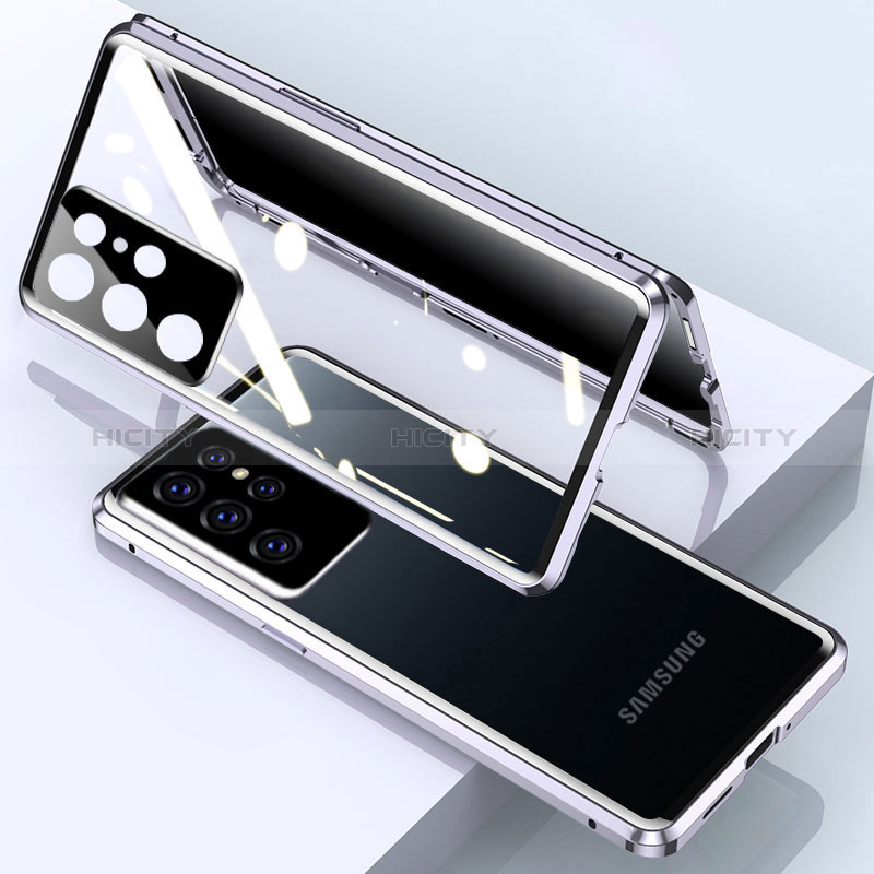 Funda Bumper Lujo Marco de Aluminio Espejo 360 Grados Carcasa M03 para Samsung Galaxy S24 Ultra 5G