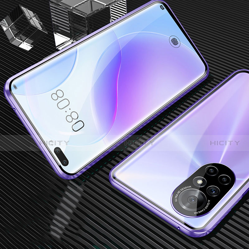 Funda Bumper Lujo Marco de Aluminio Espejo 360 Grados Carcasa M04 para Huawei Nova 8 Pro 5G