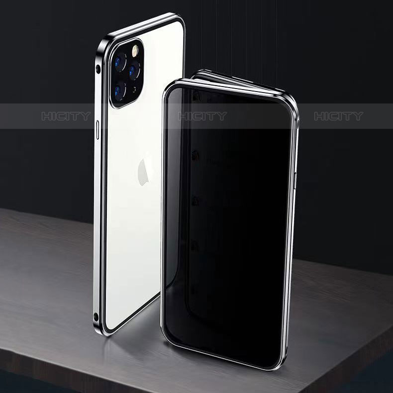 Funda Bumper Lujo Marco de Aluminio Espejo 360 Grados Carcasa M06 para Apple iPhone 15 Pro