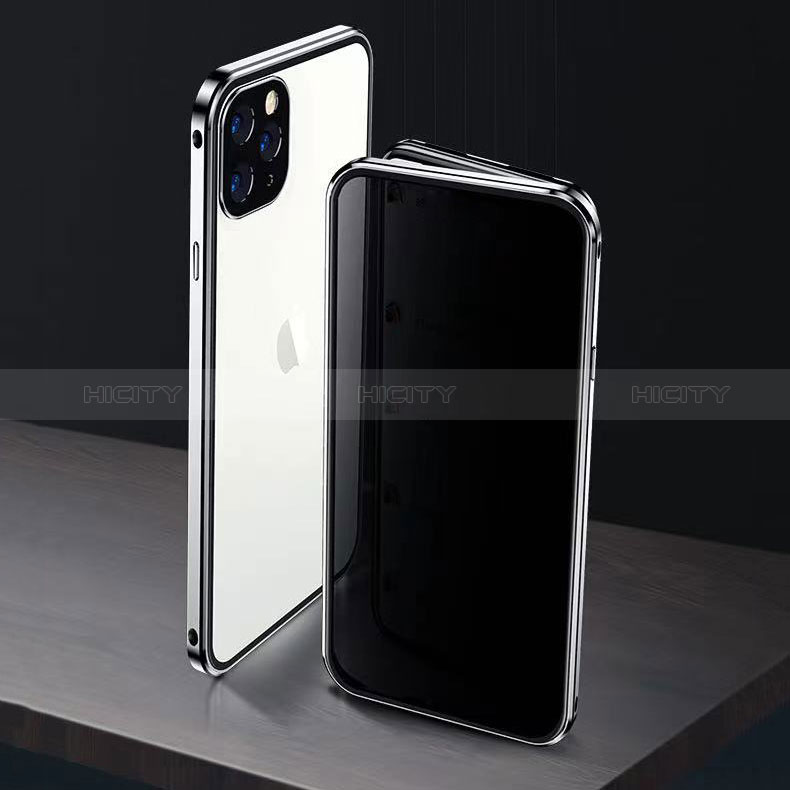 Funda Bumper Lujo Marco de Aluminio Espejo 360 Grados Carcasa M06 para Apple iPhone 15 Pro Max