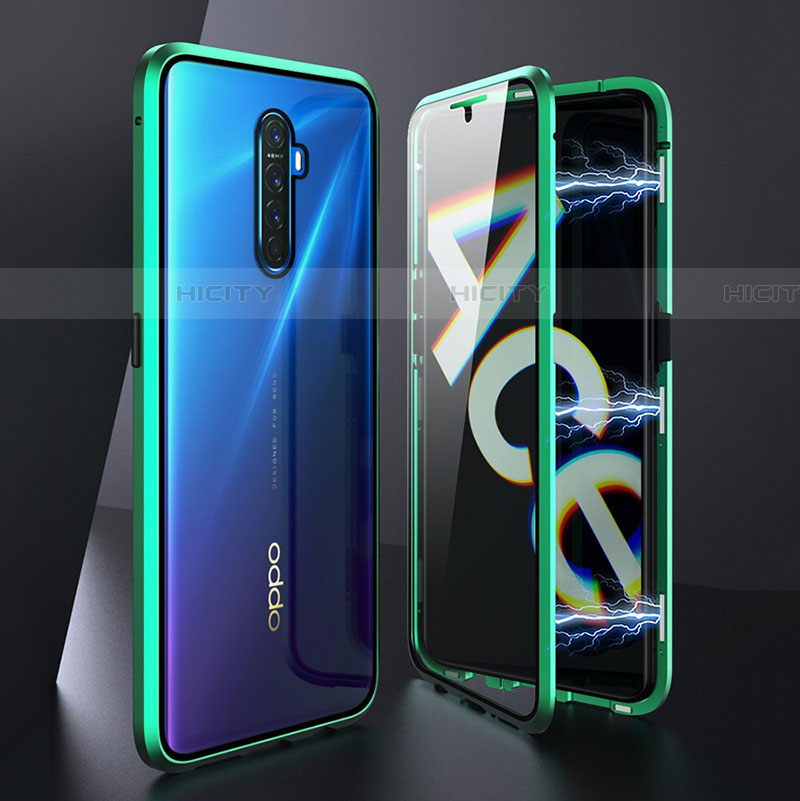 Funda Bumper Lujo Marco de Aluminio Espejo 360 Grados Carcasa M06 para Oppo Reno Ace