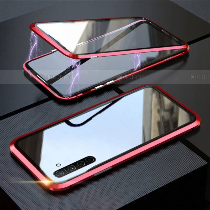 Funda Bumper Lujo Marco de Aluminio Espejo 360 Grados Carcasa M06 para Realme X2