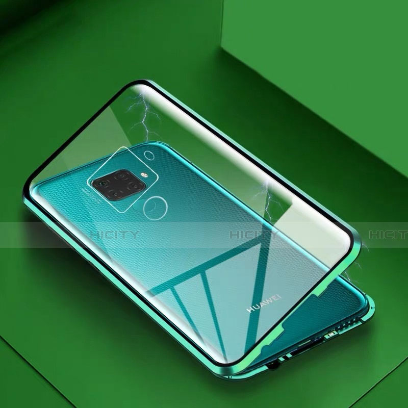 Funda Bumper Lujo Marco de Aluminio Espejo 360 Grados Carcasa M07 para Huawei Mate 30 Lite Verde