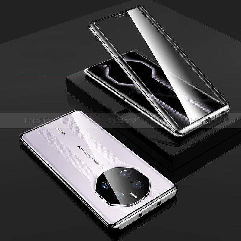 Funda Bumper Lujo Marco de Aluminio Espejo 360 Grados Carcasa P01 para Huawei Mate 50 RS