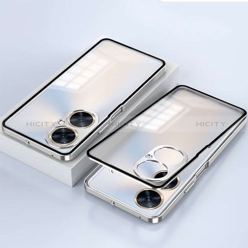 Funda Bumper Lujo Marco de Aluminio Espejo 360 Grados Carcasa P01 para Huawei Nova 11i