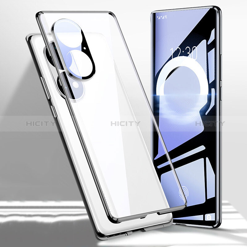 Funda Bumper Lujo Marco de Aluminio Espejo 360 Grados Carcasa P01 para Huawei P50 Pro