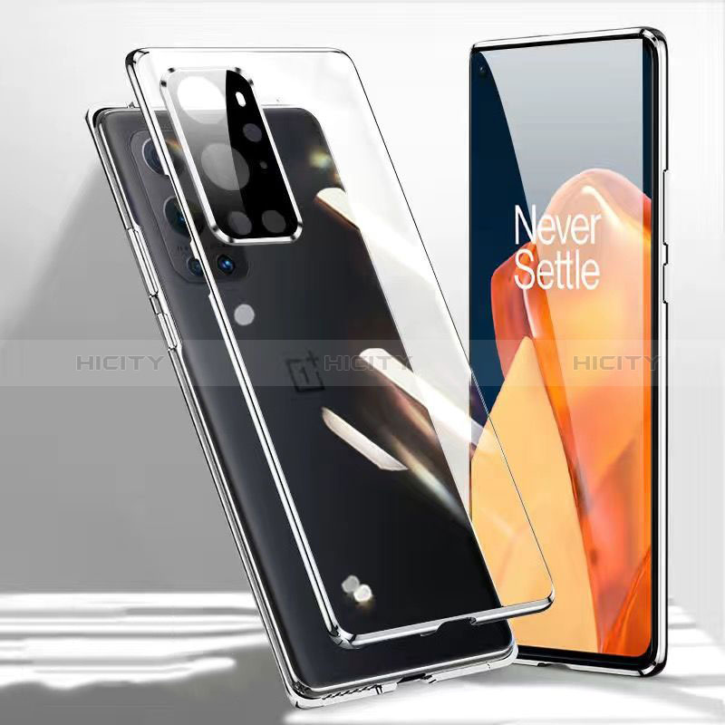 Funda Bumper Lujo Marco de Aluminio Espejo 360 Grados Carcasa P01 para OnePlus 9 Pro 5G