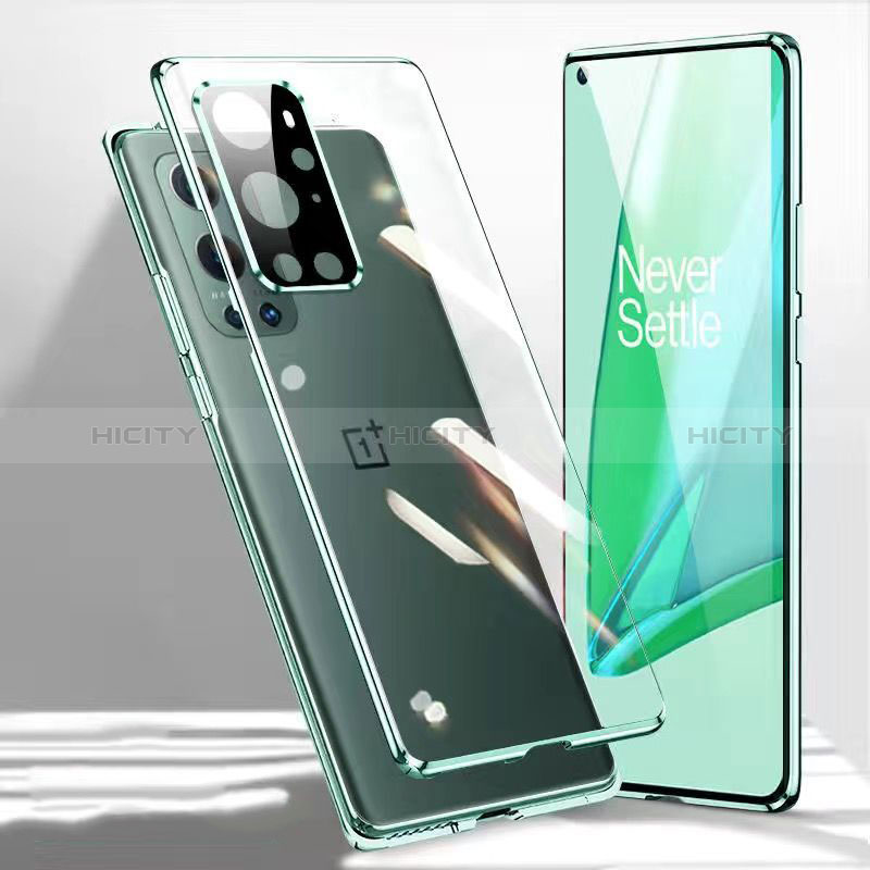 Funda Bumper Lujo Marco de Aluminio Espejo 360 Grados Carcasa P01 para OnePlus 9 Pro 5G