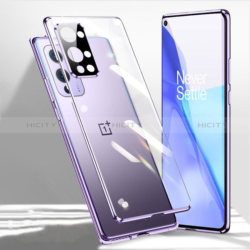 Funda Bumper Lujo Marco de Aluminio Espejo 360 Grados Carcasa P01 para OnePlus 9R 5G