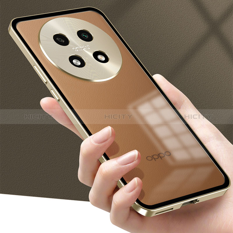 Funda Bumper Lujo Marco de Aluminio Espejo 360 Grados Carcasa P01 para Oppo A2 Pro 5G