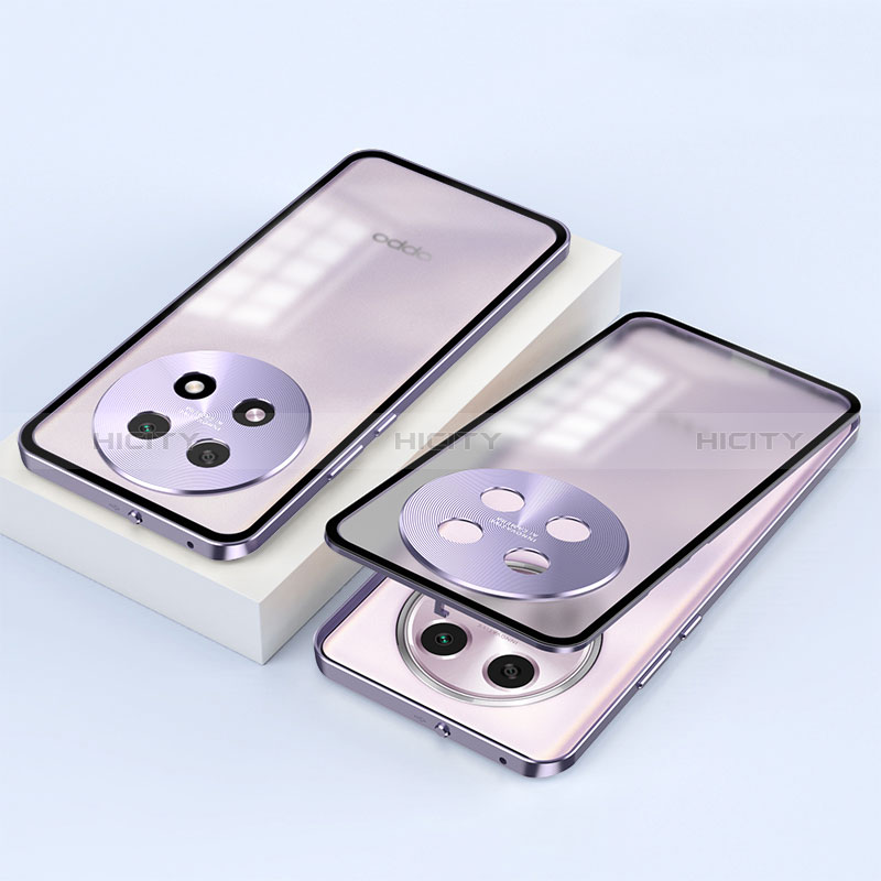 Funda Bumper Lujo Marco de Aluminio Espejo 360 Grados Carcasa P01 para Oppo A2 Pro 5G