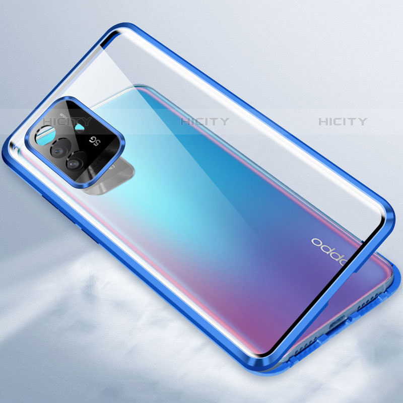 Funda Bumper Lujo Marco de Aluminio Espejo 360 Grados Carcasa P01 para Oppo A94 5G