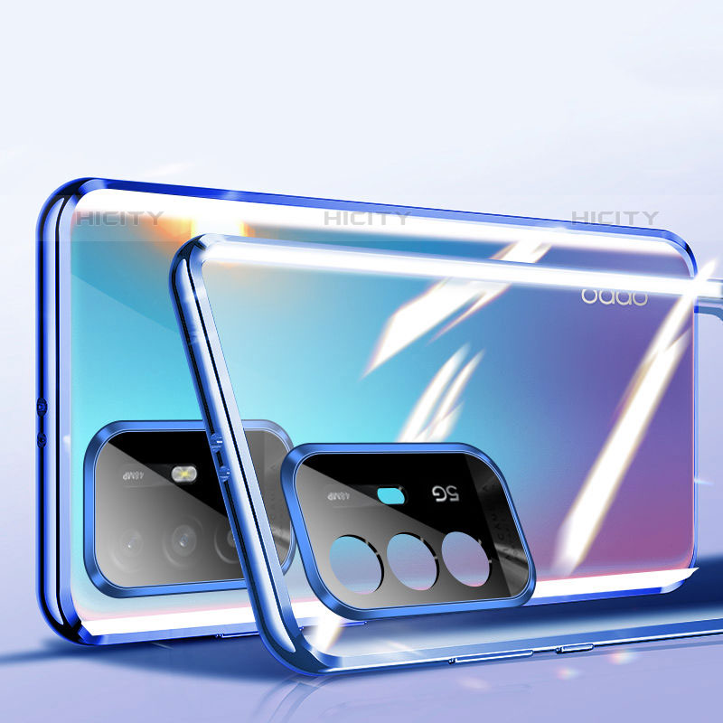 Funda Bumper Lujo Marco de Aluminio Espejo 360 Grados Carcasa P01 para Oppo A94 5G