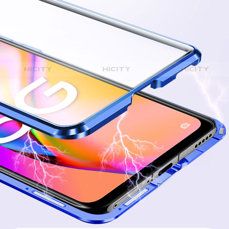 Funda Bumper Lujo Marco de Aluminio Espejo 360 Grados Carcasa P01 para Oppo F19 Pro+ Plus 5G