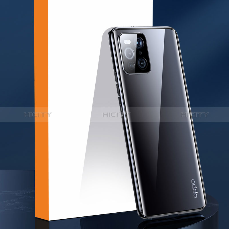 Funda Bumper Lujo Marco de Aluminio Espejo 360 Grados Carcasa P01 para Oppo Find X3 5G