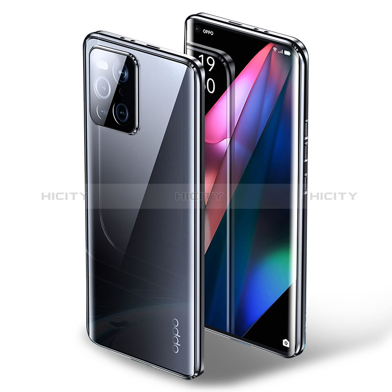 Funda Bumper Lujo Marco de Aluminio Espejo 360 Grados Carcasa P01 para Oppo Find X3 5G