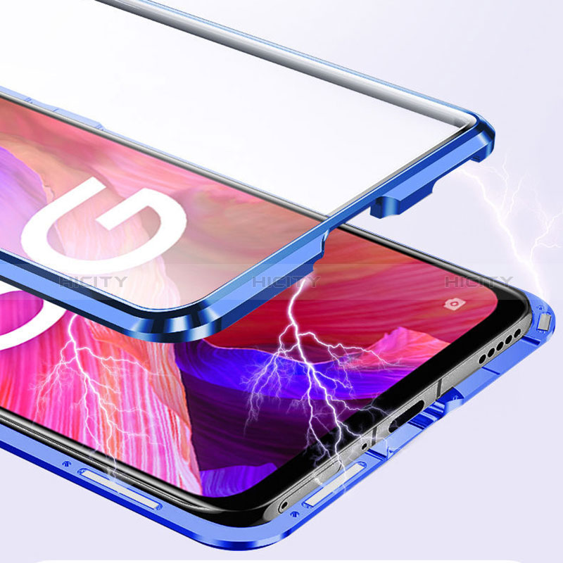 Funda Bumper Lujo Marco de Aluminio Espejo 360 Grados Carcasa P01 para Oppo K10 Pro 5G