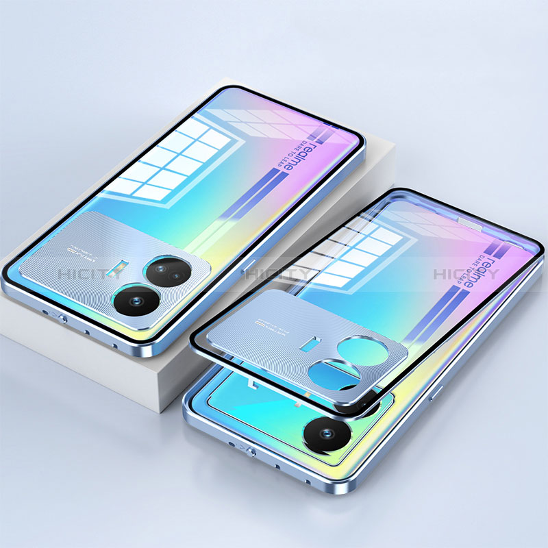 Funda Bumper Lujo Marco de Aluminio Espejo 360 Grados Carcasa P01 para Realme GT Neo5 SE 5G