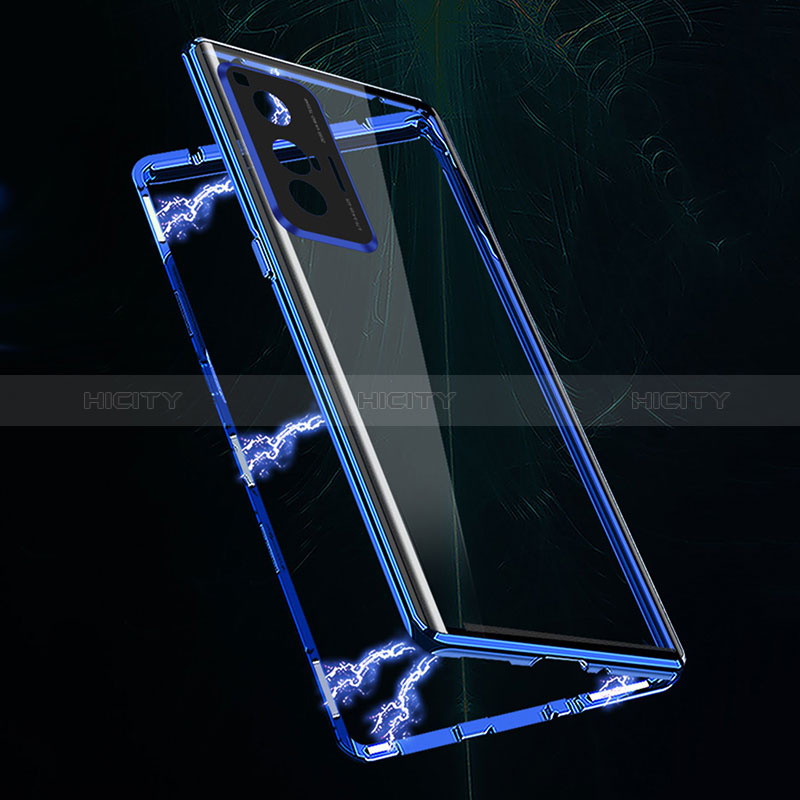 Funda Bumper Lujo Marco de Aluminio Espejo 360 Grados Carcasa P01 para Vivo X70 5G