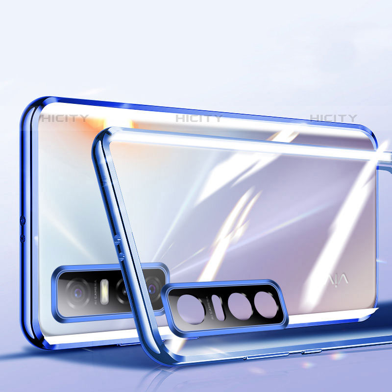 Funda Bumper Lujo Marco de Aluminio Espejo 360 Grados Carcasa P01 para Vivo Y73s 5G