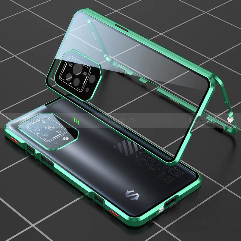 Funda Bumper Lujo Marco de Aluminio Espejo 360 Grados Carcasa P01 para Xiaomi Black Shark 5 5G